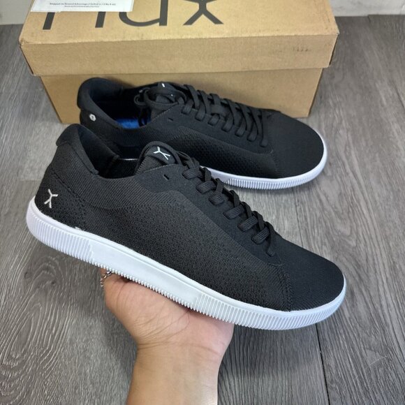 FLUX UNISEX ADAPT TRAINER SNEAKERS BLACK KNIT SIZE Men 8 Women 9 Barefoot